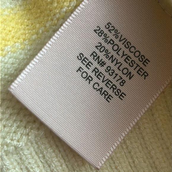 Philosophy Preppy Yellow Tonal Striped Crew Neck Soft Knit Sweater Women’s Sz M - Picture 14 of 16